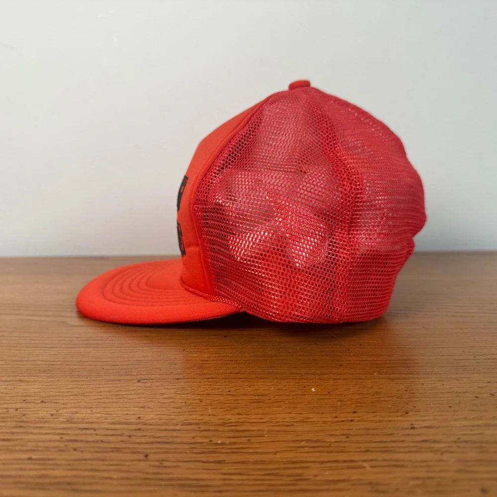 Fun Kap Summer High Distributors Red Mesh‎ Back Snapback Trucker Hat YOUTH M/L